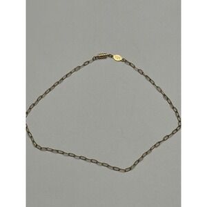 1928 Jewelry Gold Tone Chain Necklace Delicate Oval Link Clasp Closure